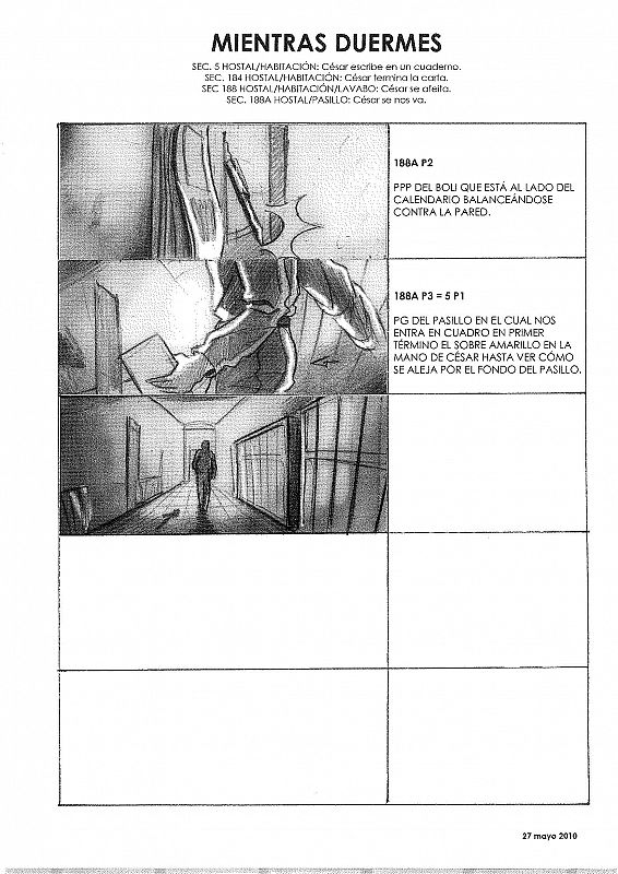 Storyboard de 'Mientras duermes' - Secuencia 5, Página 3