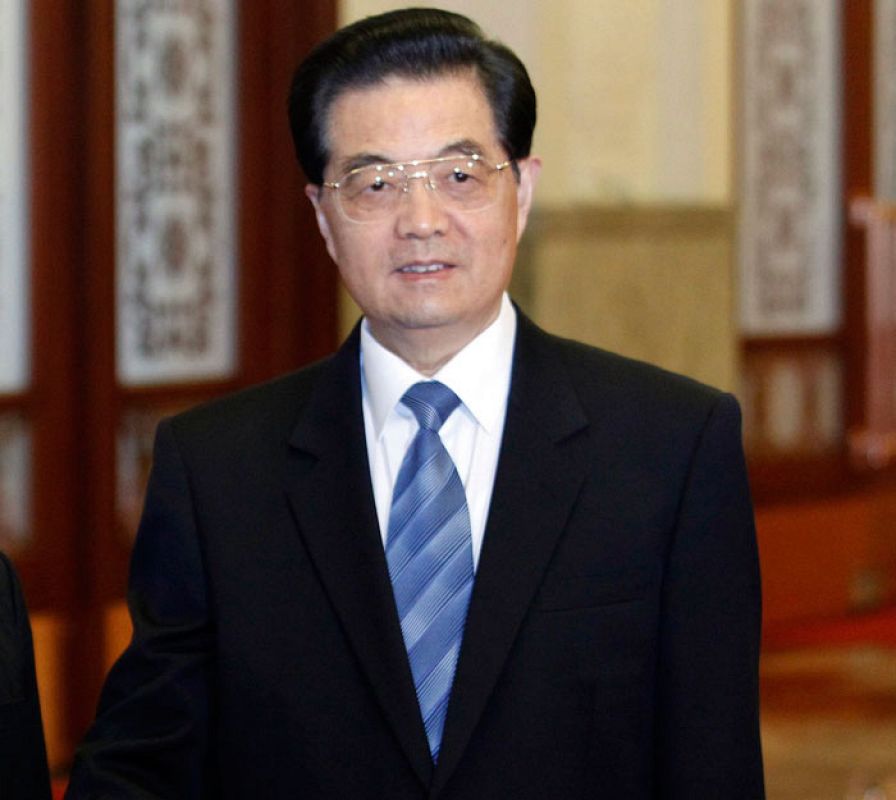 El presidente chino, Hu Jintao, en la Gran Sala del Pueblo, en Beijing
