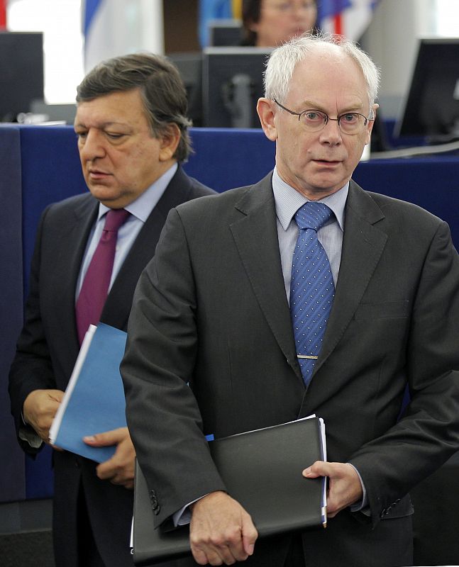 Los presidentes de la Comisión Europea y del Consejo Europeo, Durao Barroso y Van Rompuy