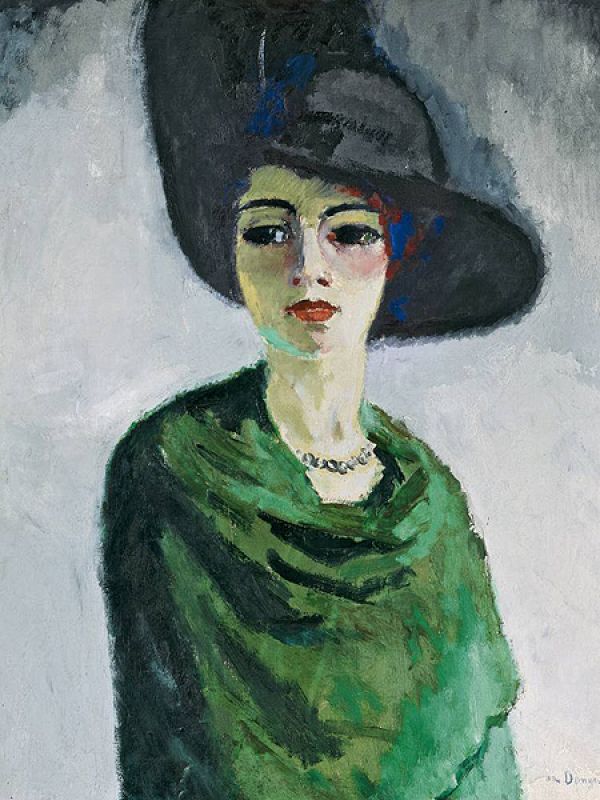 'Mujer con sombrero negro'. Kees van Dongen Óleo sobre lienzo, 100 x 81,5 cm (1908). San Petersburgo, State Hermitage Museum © Kees Van Dongen. VEGAP. Madrid, 2011