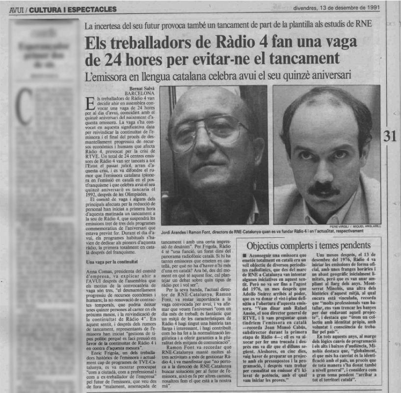 Avui 13/12/91