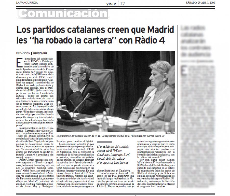 La Vanguardia 29/04/06