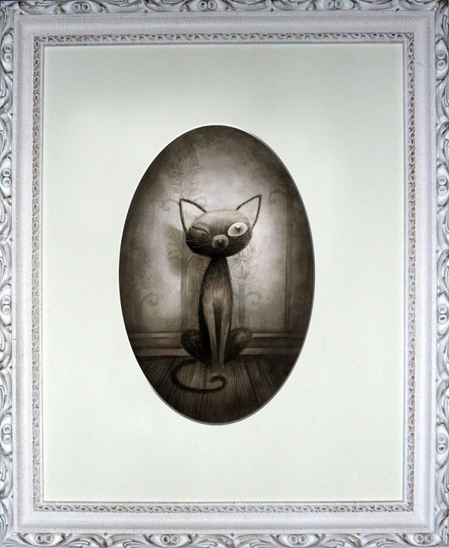 Ilustración de Benjamin Lacombe para 'El gato negro', de Poe