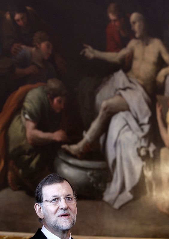 El presidente del Gobierno, Mariano Rajoy, durante la recepción de la Pascua Militar en el Palacio Real.