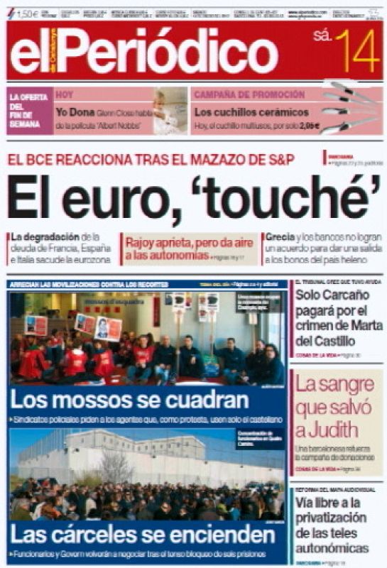 El euro, '"touché"