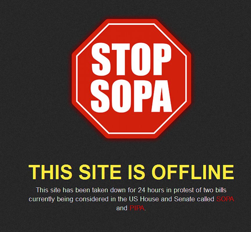 La página de Vainilla forums, un sitio que permite crear y administrar foros en una página web, solicita a las autoriades de Estados Unidos que pongan fin a la Ley SOPA.