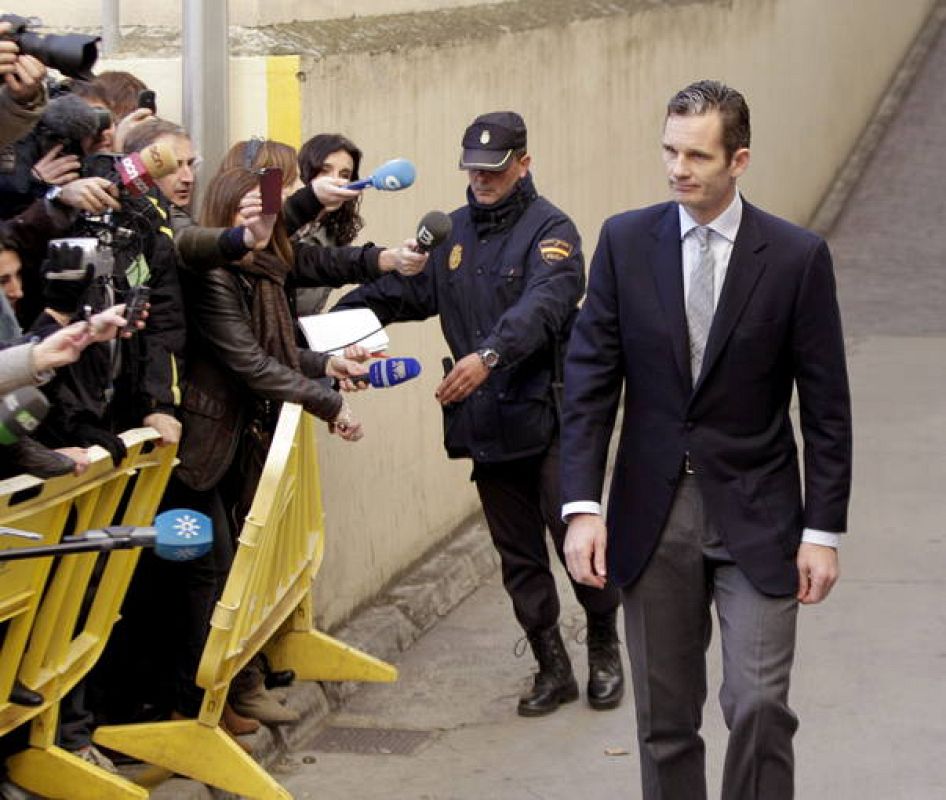 Urdangarin llega a los juzgados para declarar como imputado por el instituto Nóos