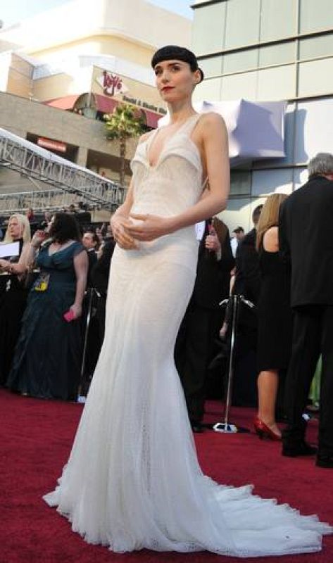 Rooney Mara en la alfombra roja de los Oscar 2012. 