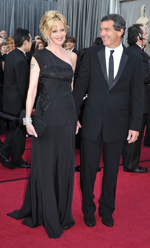 Antonio Banderas y Melanie Griffith en los oscar 2012.