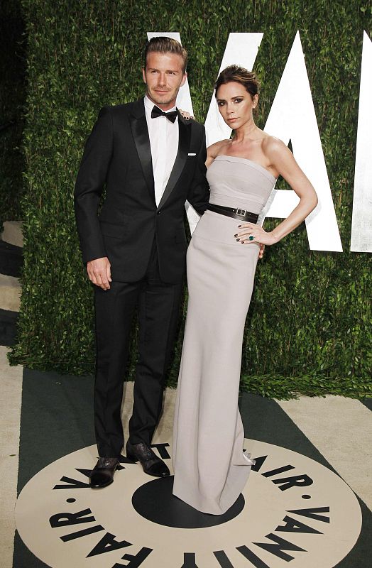 David Beckham y Victoria Beckham Oscar 2012.