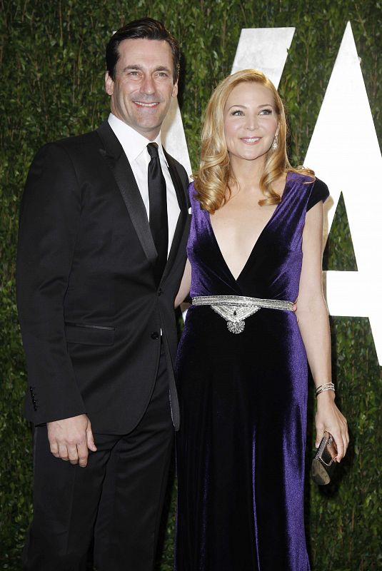 Jon Hamm y Jennifer Westfeldt Oscar 2012