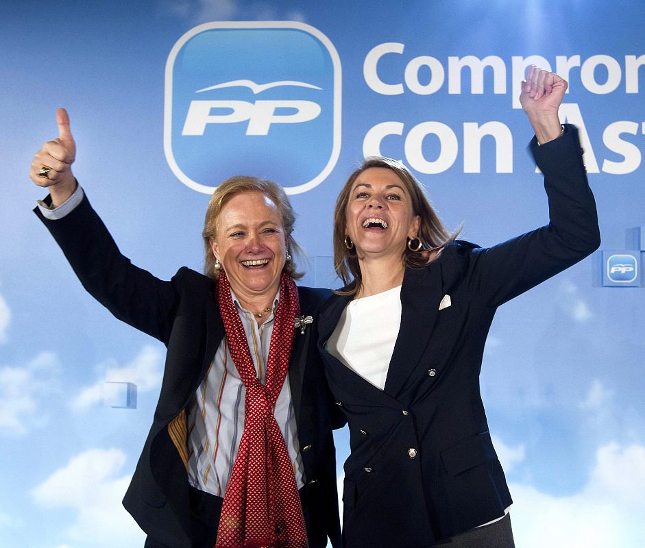 Mercedes Fernández María Dolores de Cospedal Elecciones Asturianas 2012