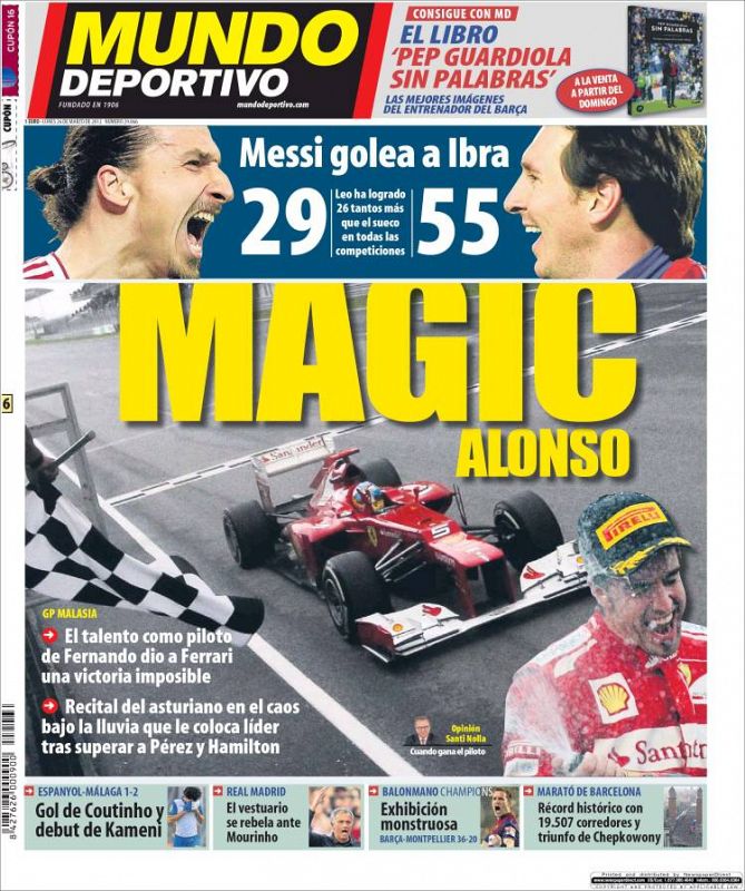 "Magic Alonso" es la expresión que utiliza 'Mundo Deportivo'