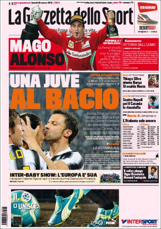 "Mago Alonso" es el calificactivo que usa 'La Gazzetta dello sport'