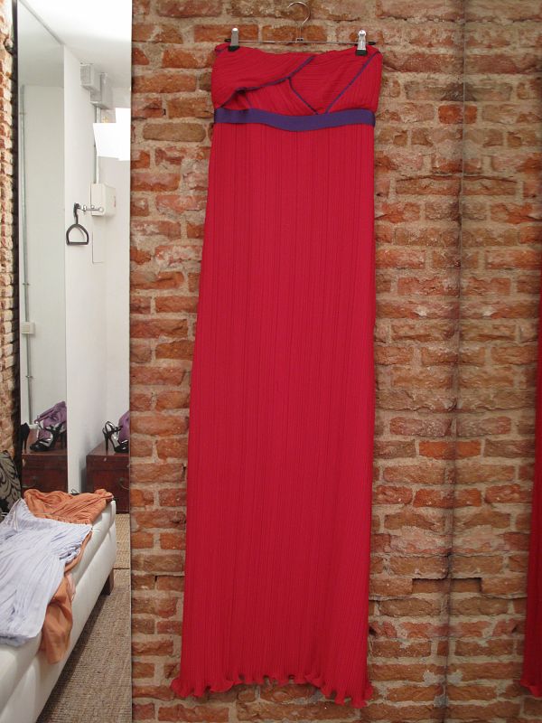 Vestido rojo largo de fiesta
