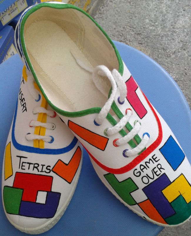 Zapatillas para fanáticos del Tetris