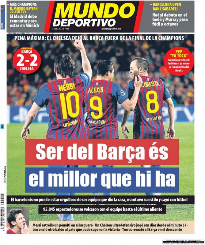 El Mundo Deportivo: "Ser del Barça es lo mejor que hay"