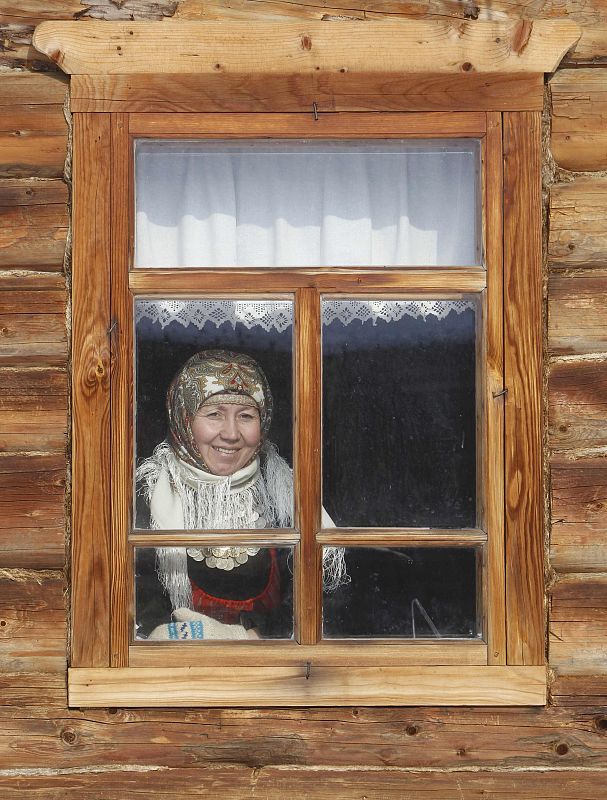 Olga Tuktaryova, de 43 años, líder de las Buranovskiye Babushki.he village of Ludorvai