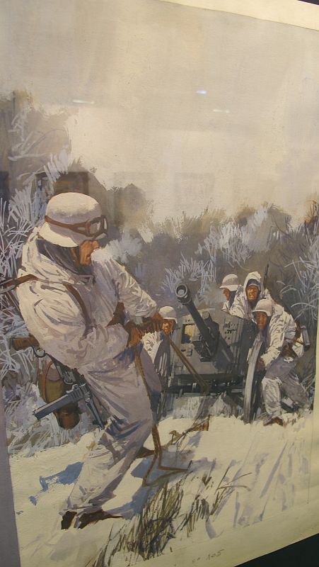 Una de las espectaculares pinturas de Jordi Lonjaron (Gran premio del Salón) para 'Hazañas Bélicas'