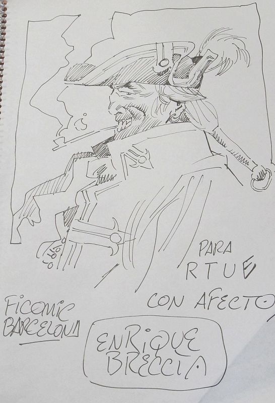 Dedicatoria del gran artista argentino Enrique Breccia