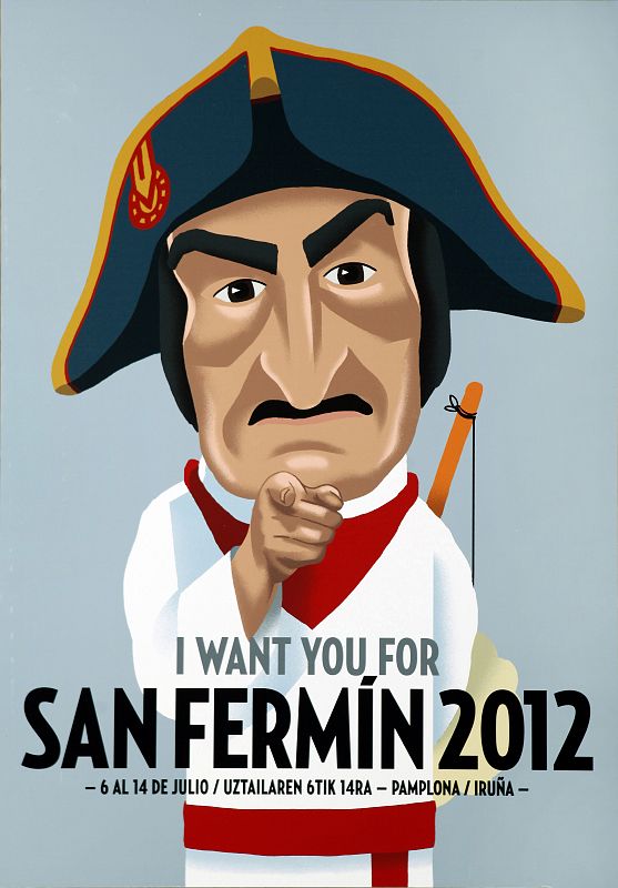 Cartel de Sanfermines 2012, de David Alegría