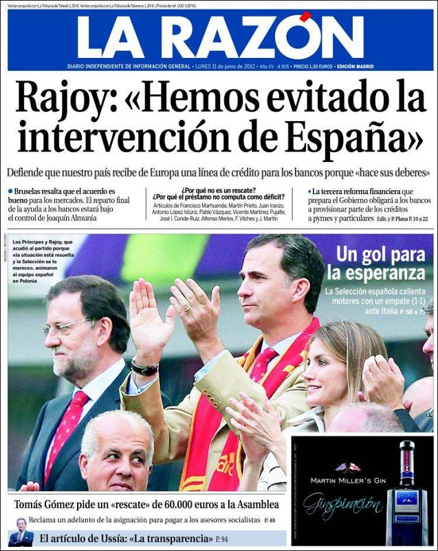 La Razón: "Un gol para la esperanza"