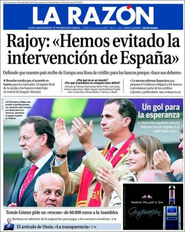 La Razón: "Un gol para la esperanza"