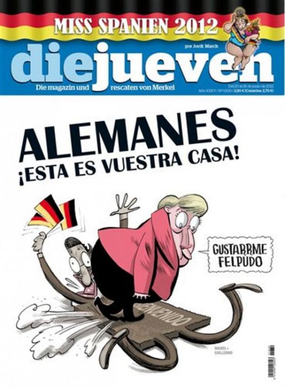 La revista satírica "El Jueves" dedica su portada de esta semana a la "invasión" alemana.
