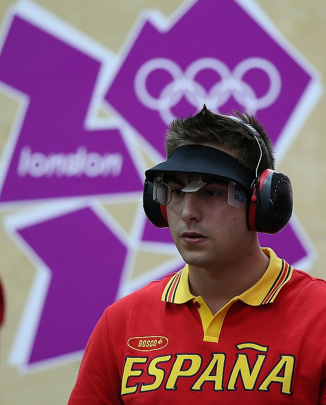 Pablo Carrera, durante su competición en la final de 10 metros en tiro con pistola de aire comprimido.