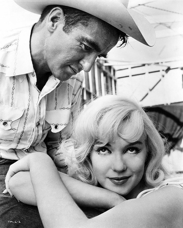 Marilyn Monroe y Montgomery Clift en 'Vidas rebeldes', 1961.