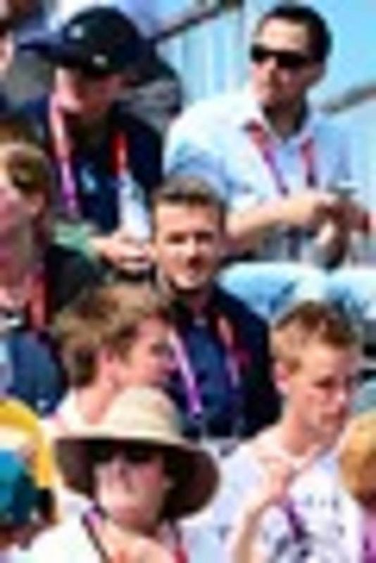 El inglés, David Beckham en las gradas apoyando a su selección.