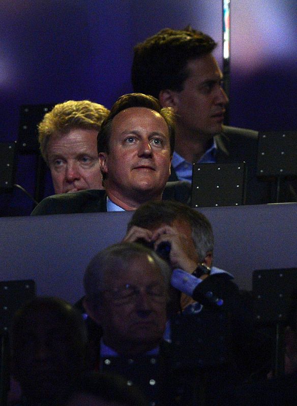 El primer ministro británico David Cameron en la ceremonia de clausura