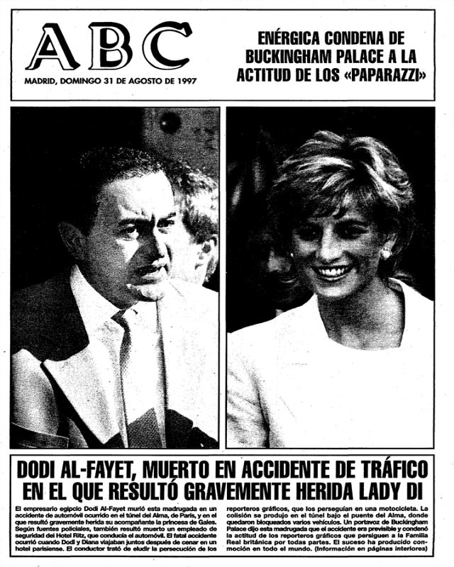 Portada del periódico ABC