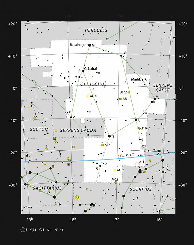 Ubicación en el espacio de la estrella observada gracias al telescopio ALMA