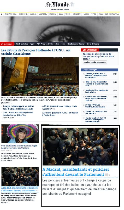 EL 25S EN LOS MEDIOS INTERNACIONALES