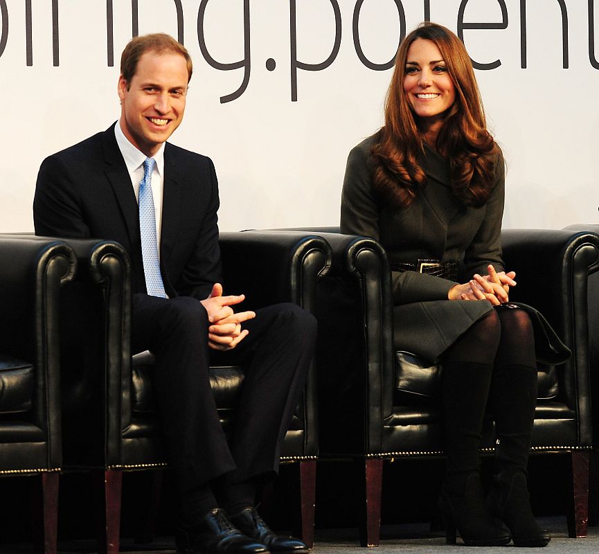 Los duques de Cambridge, a su llegada al centro de alto rendimiento.