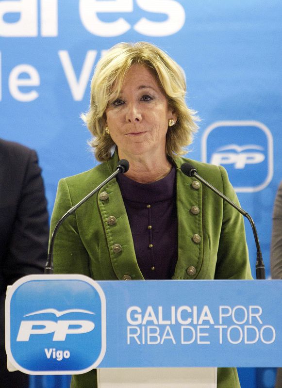 Esperanza Aguirre hace campaña por Núñez Feijoo en Vigo