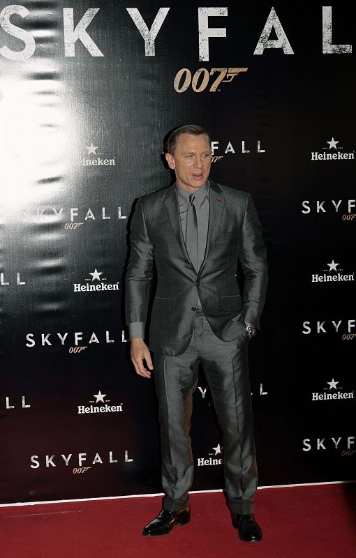 Javier Bardem y Daniel Craig en el preestreno de 'Skyfall' en Madrid