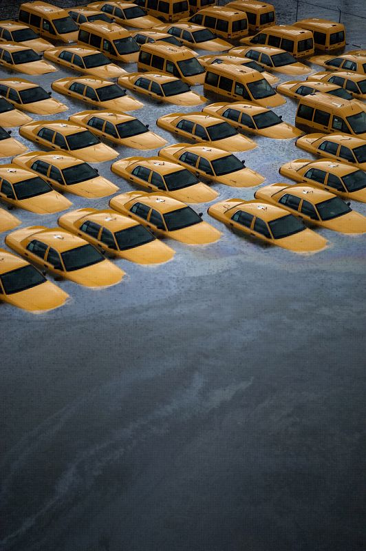 Una flota de taxis de Nueva Jersey, sumergida por las aguas