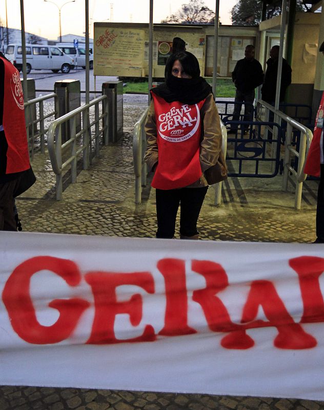 El paro general en Portugal es el tercero en un año.