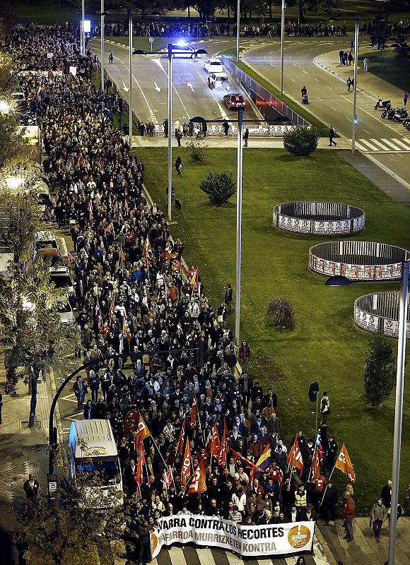 MANIFESTACIÓN EN PAMPLONA CON MOTIVO DE LA HUELGA GENERAL