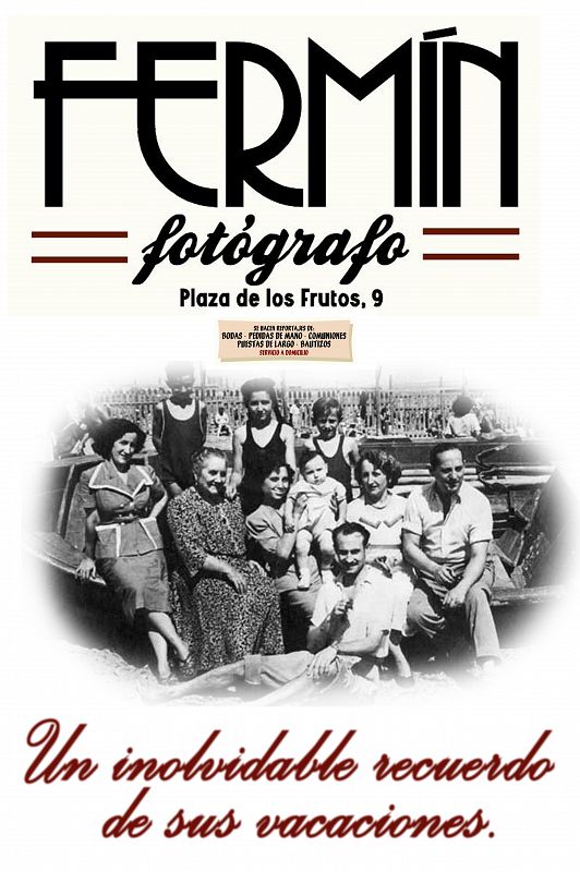 Cartel publicitario del Estudio de fotos de Fermín