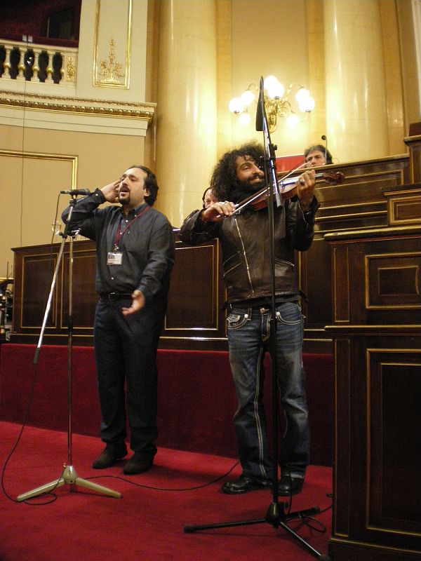 El tenor José Manuel Zapata y el violinista Ara Malikian.