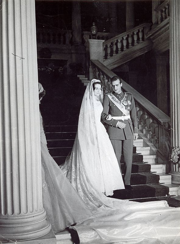 Don Juan Carlos y doña Sofía en el día de su boda en Atenas