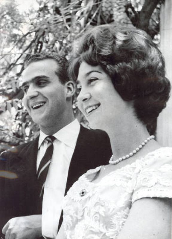 Don Juan Carlos y doña Sofía durante su noviazgo
