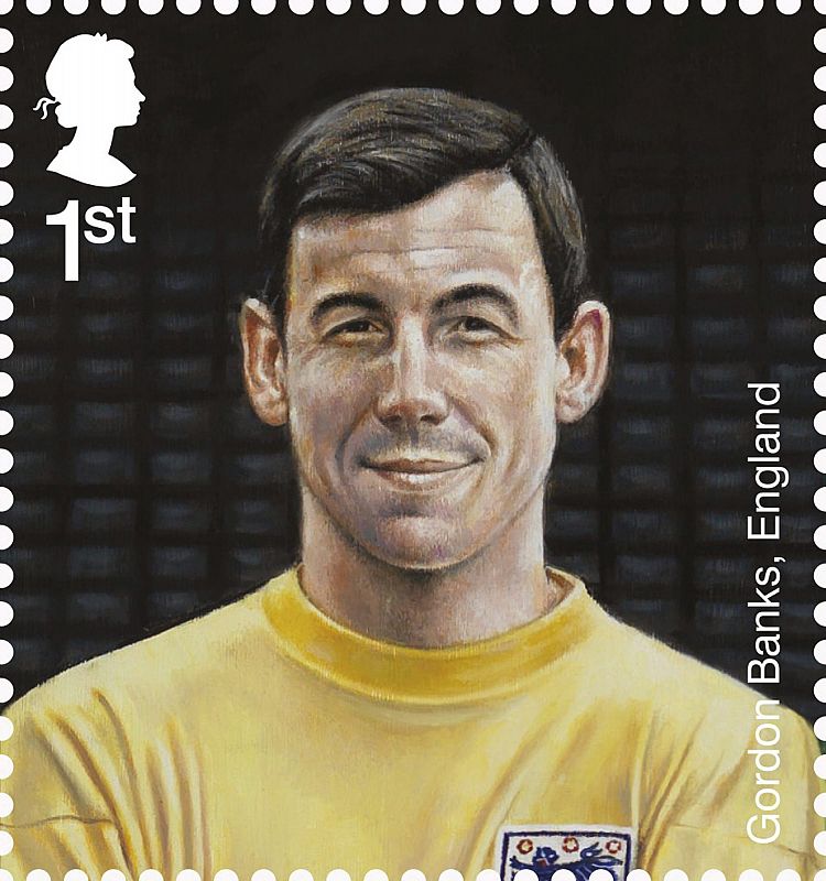 GORDON BANKS EN LOS SELLOS CONMEMORATIVOS DEL 150 ANIVERSARIO DE LA FEDERACIÓN INGLESA DE FÚTBOL