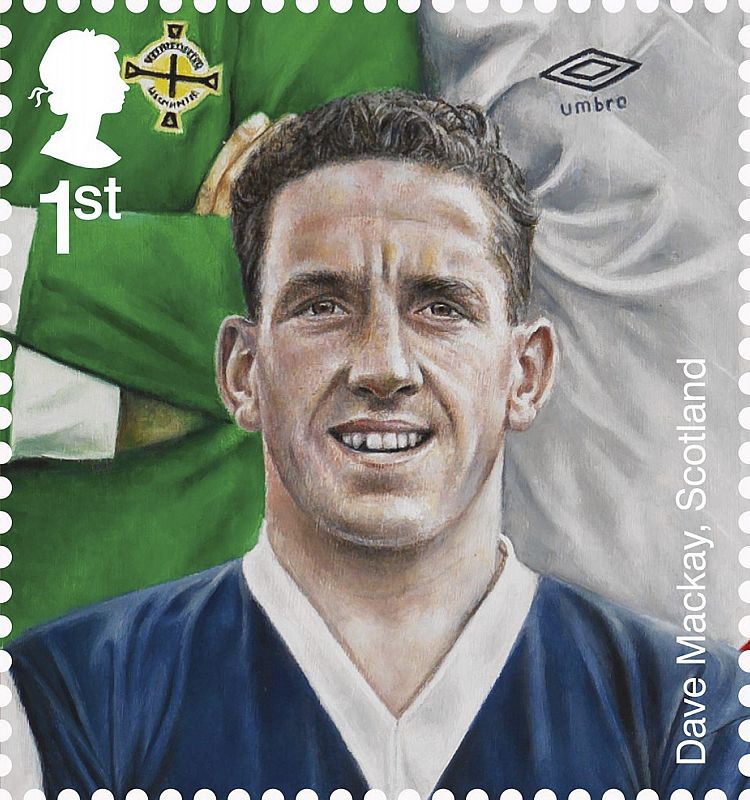 DAVE MACKAY EN LOS SELLOS CONMEMORATIVOS DEL 150 ANIVERSARIO DE LA FEDERACIÓN INGLESA DE FÚTBOL