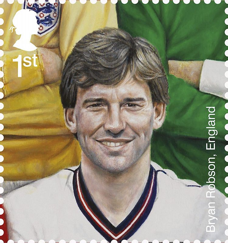 BRYAN ROBSON EN LOS SELLOS CONMEMORATIVOS DEL 150 ANIVERSARIO DE LA FEDERACIÓN INGLESA DE FÚTBOL