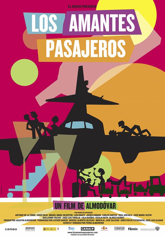Cartel de 'Los amantes pasajeros' diseñado por Javier Mariscal