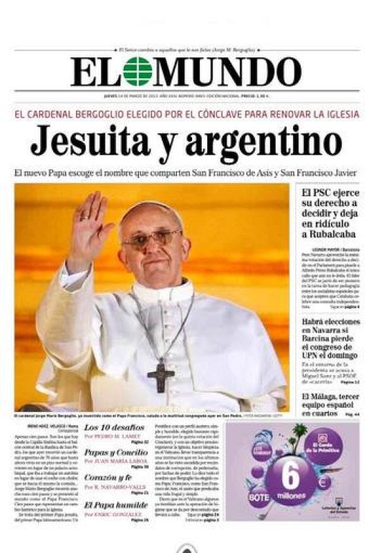 ELECCIÓN JORGE BERGOGLIO NUEVO PAPA FRANCISCO I